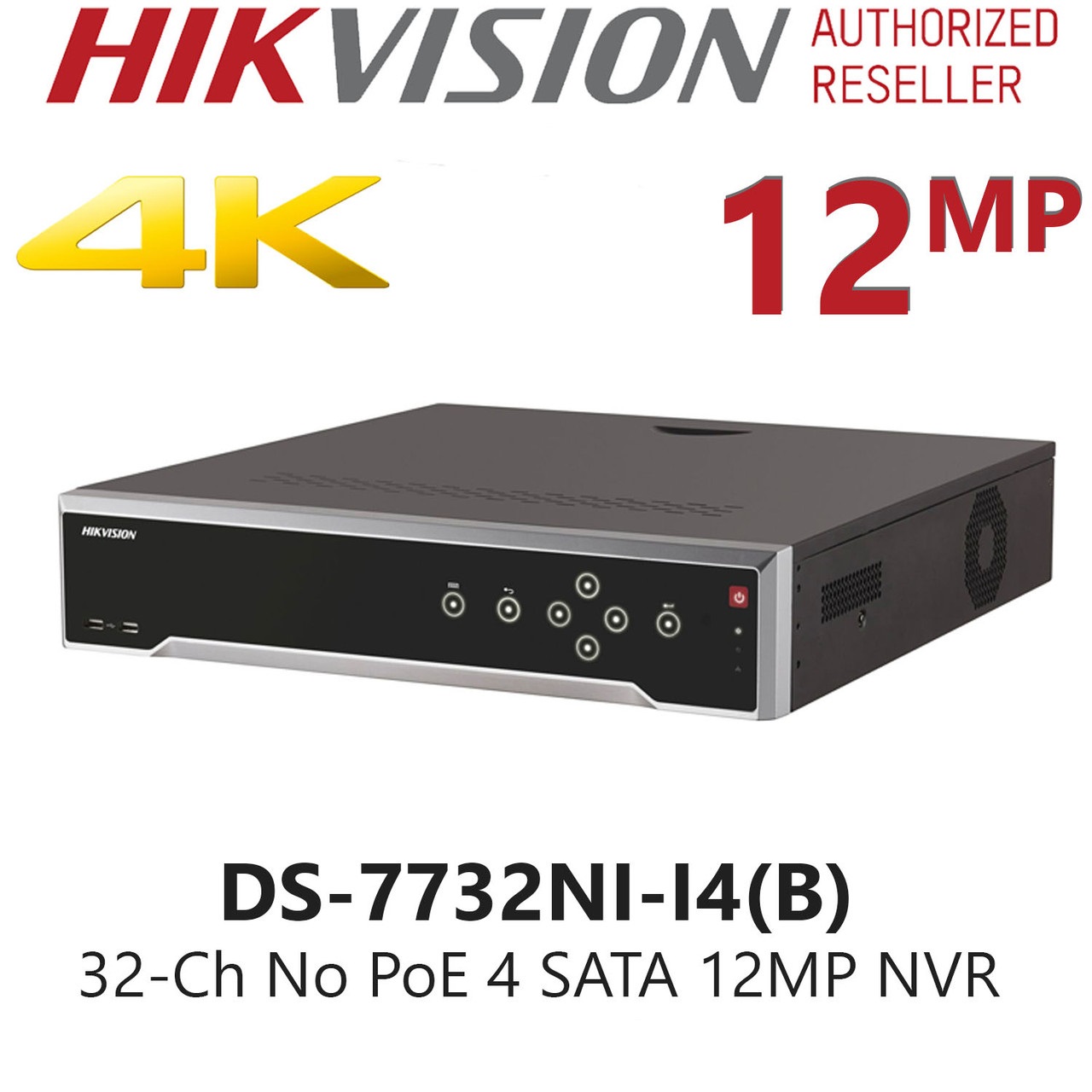 Đầu ghi hình camera IP 32 kênh HIKVISION DS-7732NI-I4(B) 12MP Ultra HD 4K H.265 - Hàng chính Hãng