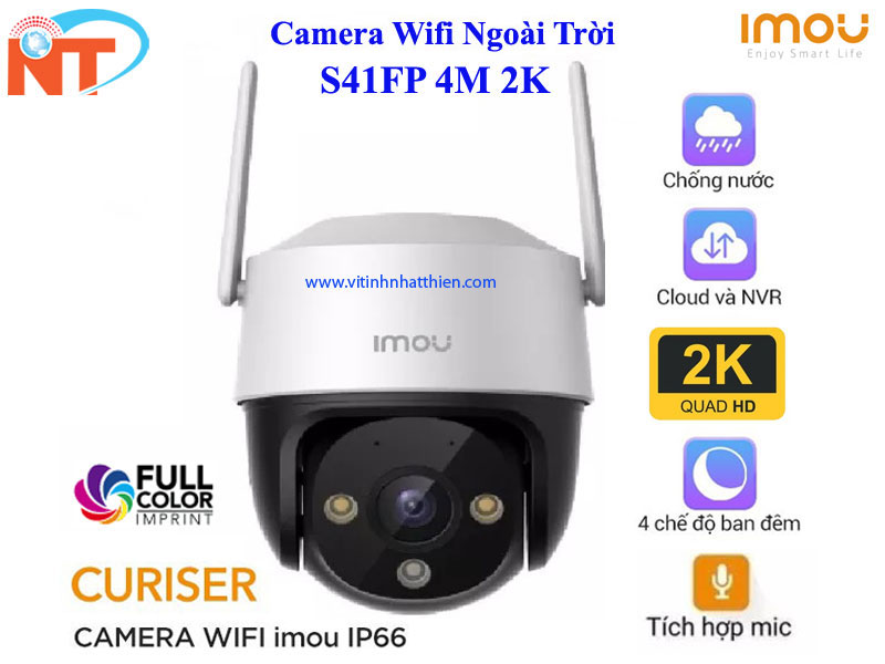 Camera Wifi IMOU Cruiser SE S41FP 4M 2K xoay độ, tích hợp đèn chiếu sáng, có màu ban đêm - hàng chính hãng