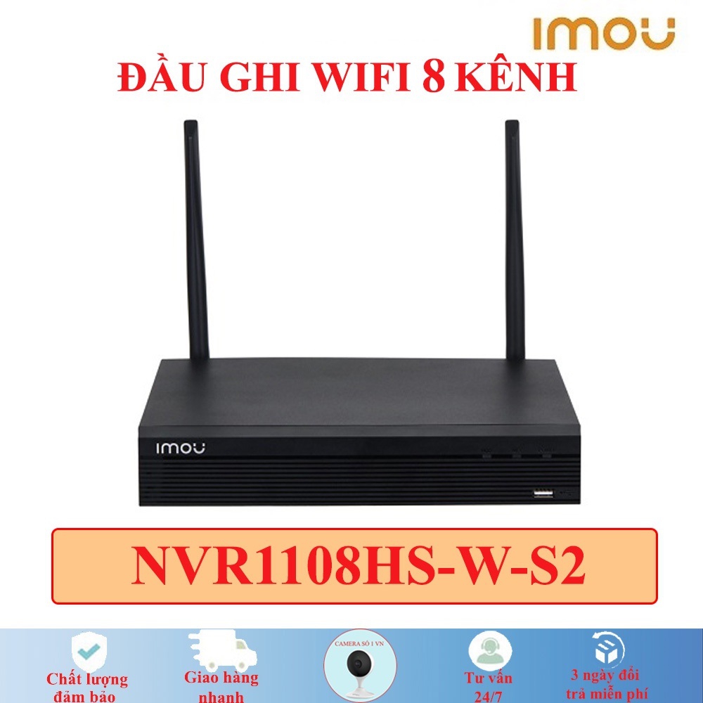Đầu Ghi Hình Camera IP Wifi 8 Kênh IMOU NVR1108HS-W-S2 - Bảo hành chính hãng 24 tháng