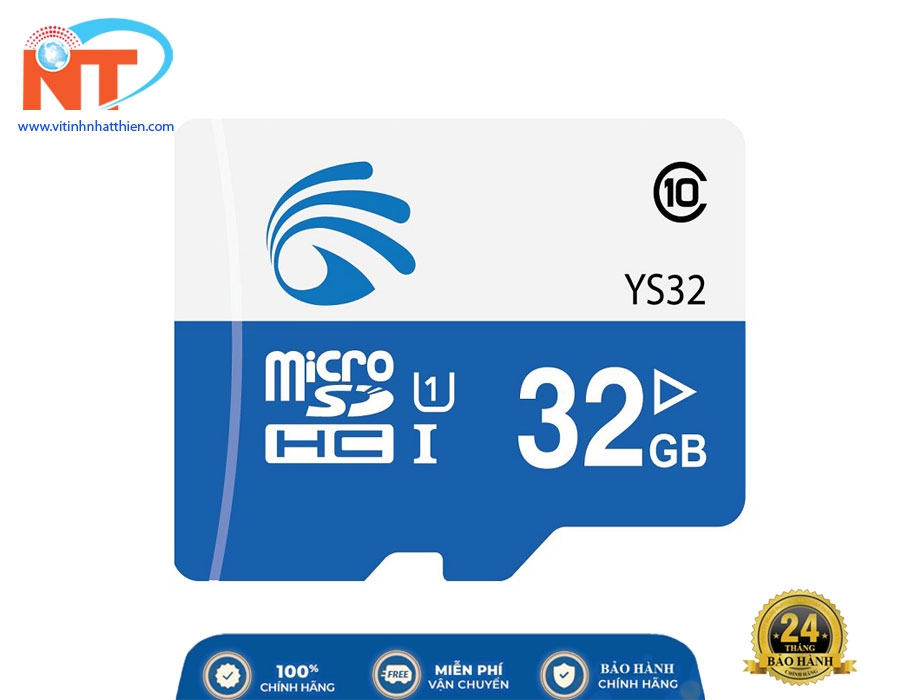Thẻ nhớ Micro SD Yoosee 32Gb Class 10, Thẻ nhớ camera, Thẻ nhớ điện thoại - hàng chính hãng