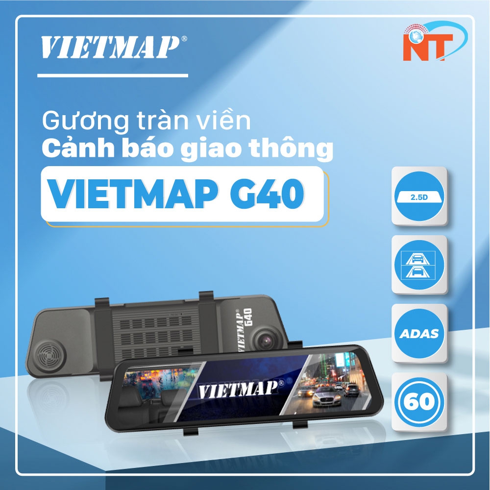 Camera Vietmap G40 - Cảnh báo tốc độ giới hạn bằng giọng nói - Ghi hình hành trình ô tô - Hàng chính hãng